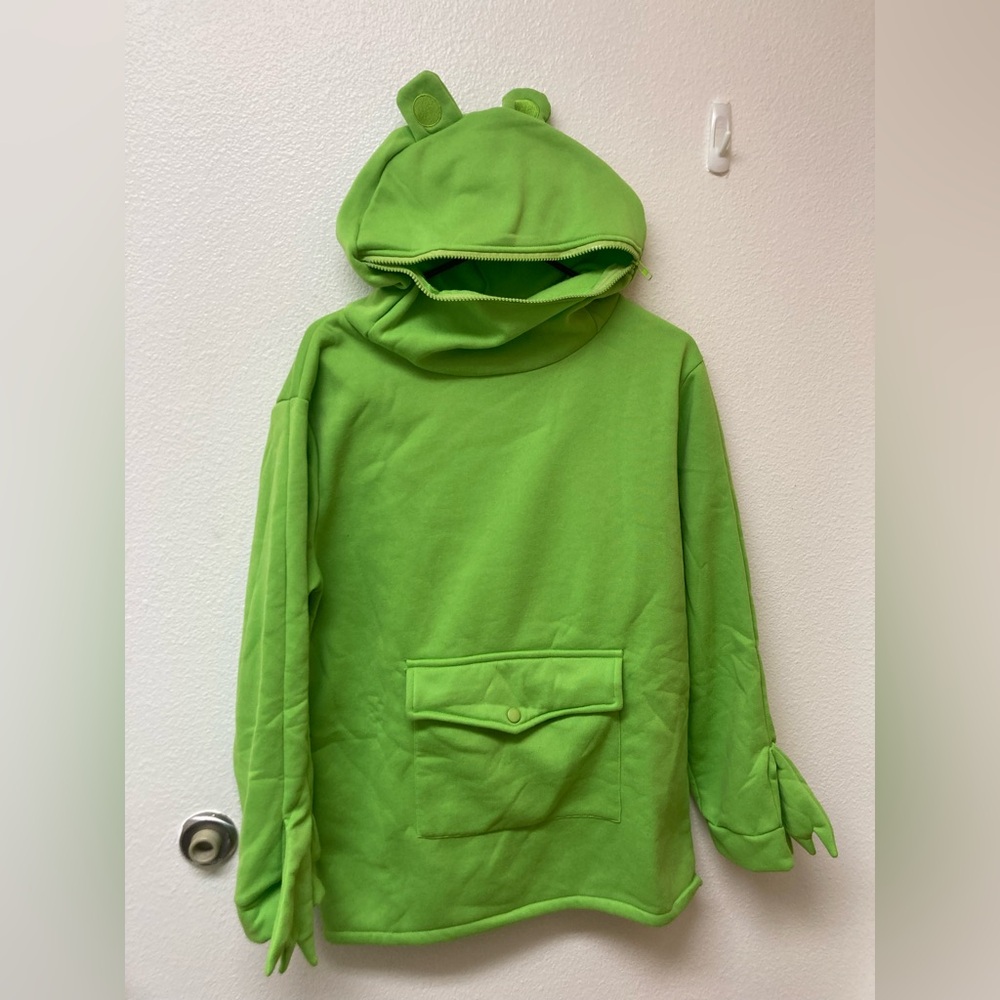 Green Frog Hoodie for Women